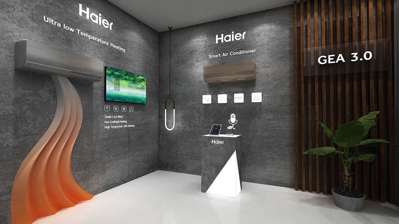 海尔展会展位展台展览设计3d效果图|三维|展览|逐浪之夏 - 原创作品 - 站酷 (ZCOOL)