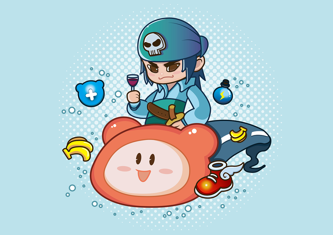 画画~ 希                  在想画什么的时候一下想起童年玩过的qq堂