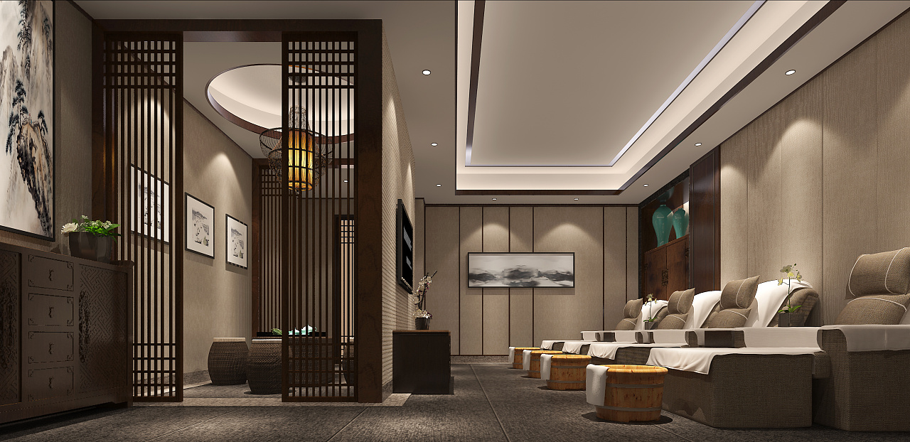 郑州中式足疗店设计—郑州专业足浴店设计公司