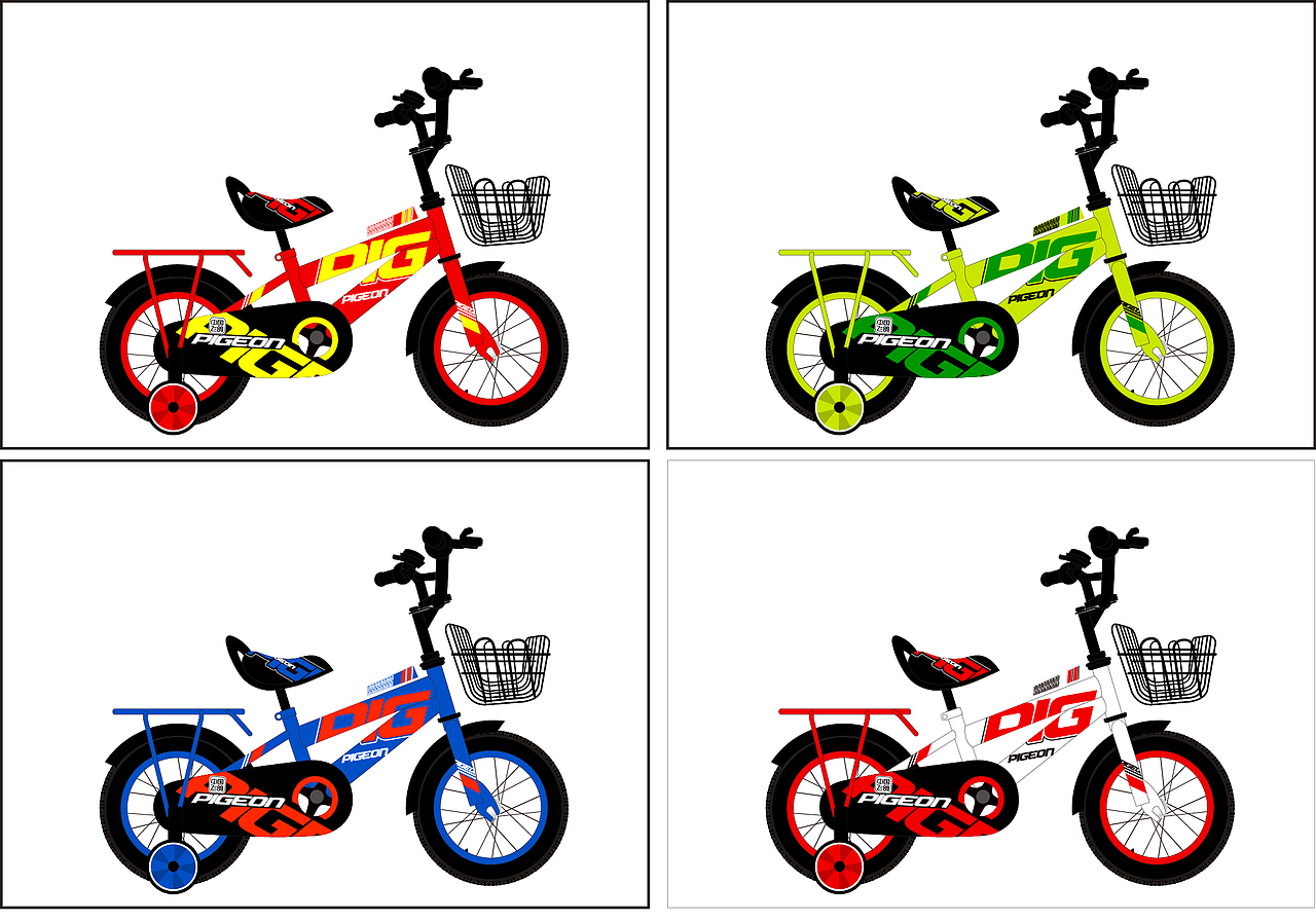 22自行车贴花设计（图ZMTU3ODg4Njg0） - 交通工具 - 站酷设计师欽QIN原创素材 - 站酷ZCOOL