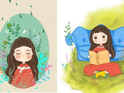 小清新插画（个人主页-ZNDMzNjUwMjg=） - 创作习作 - 站酷设计师桃一半原创素材 - 站酷ZCOOL