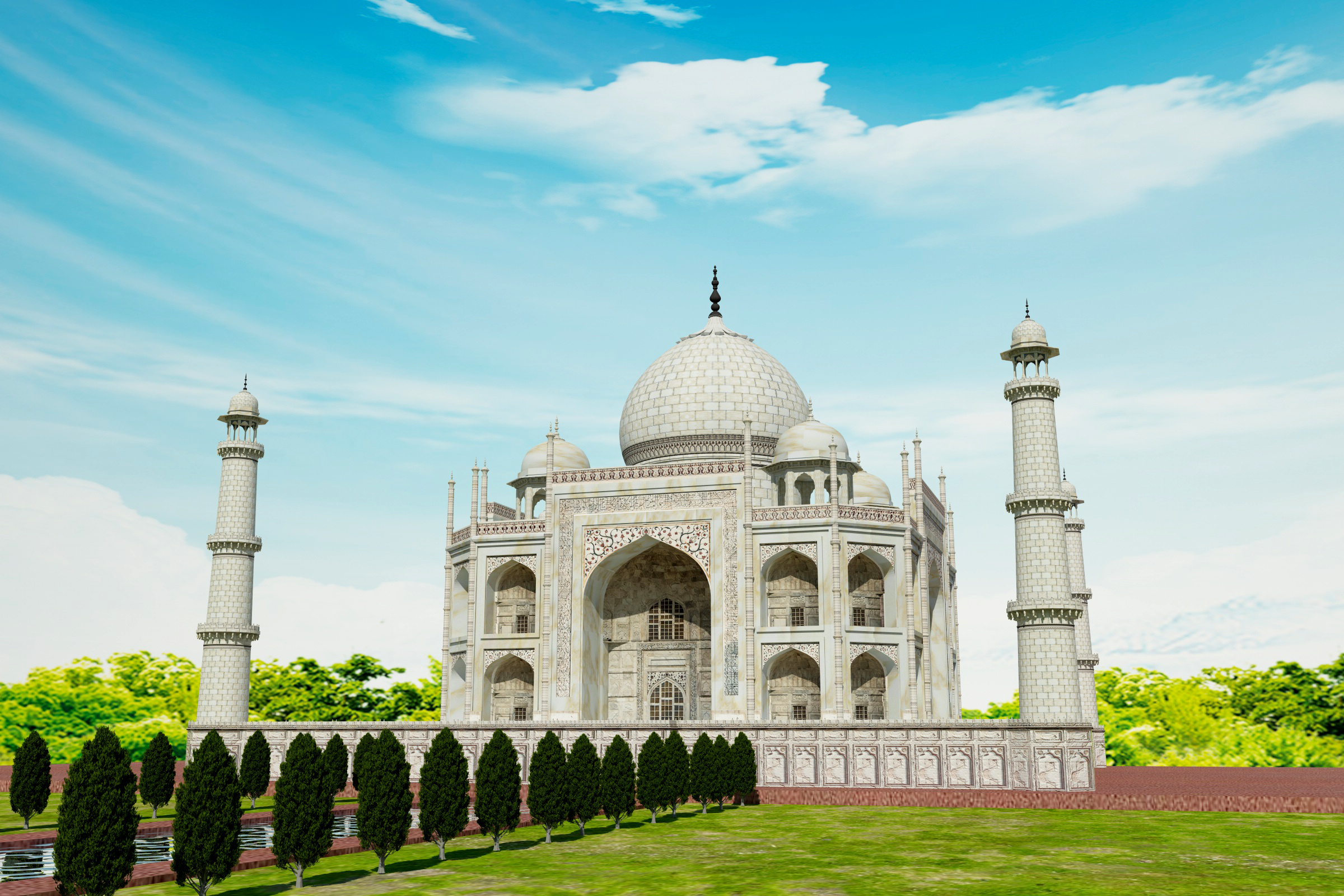 印度泰姬陵建筑高清图片-千叶网