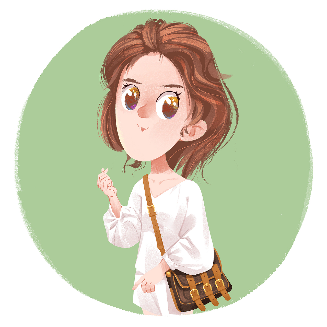 长不大的大眼睛男孩——人物插画