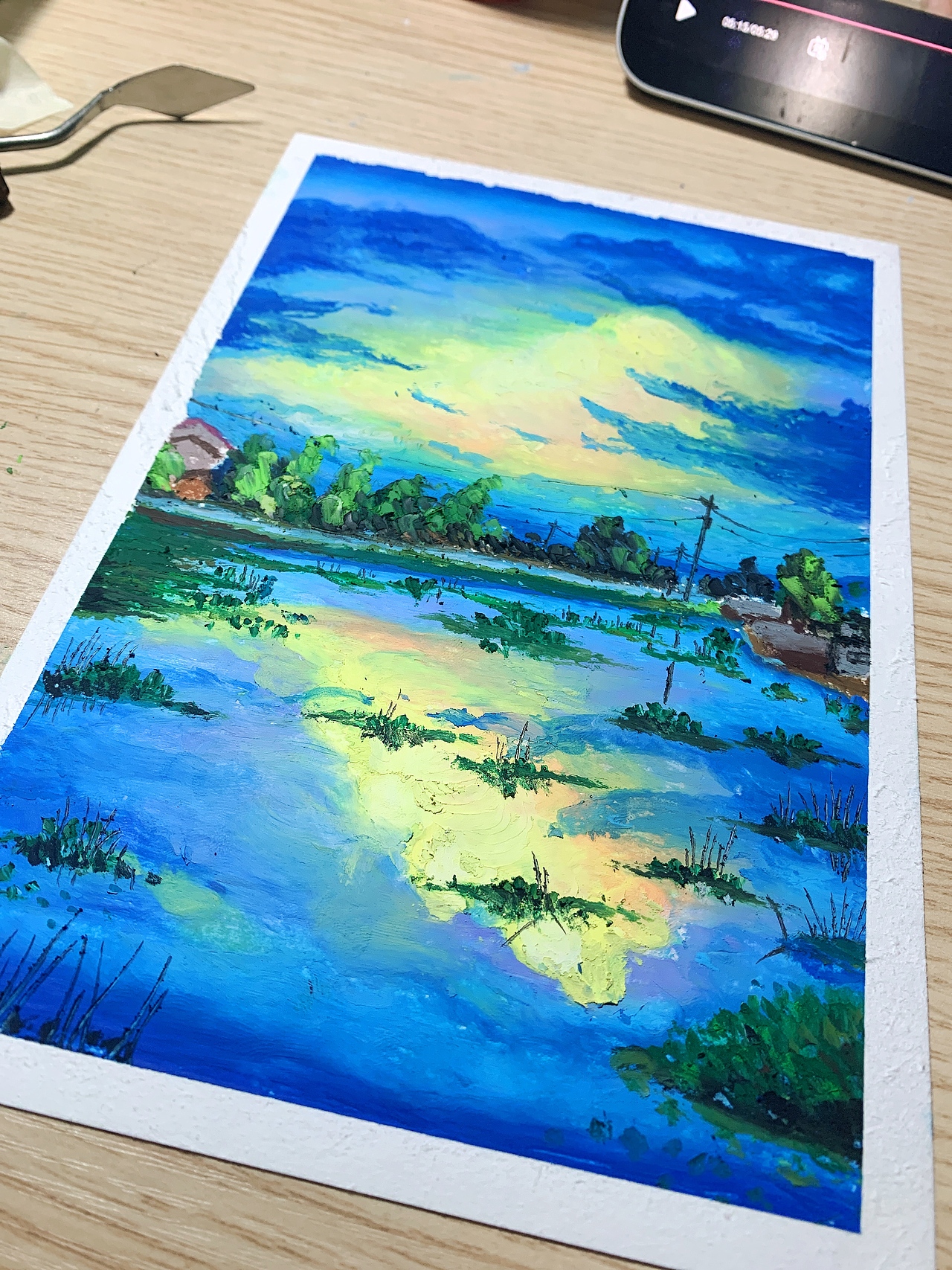 最近画的油画棒练习～