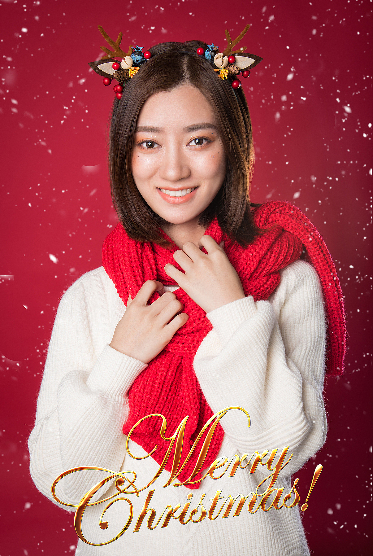 白平衡照相馆圣诞照主题写真