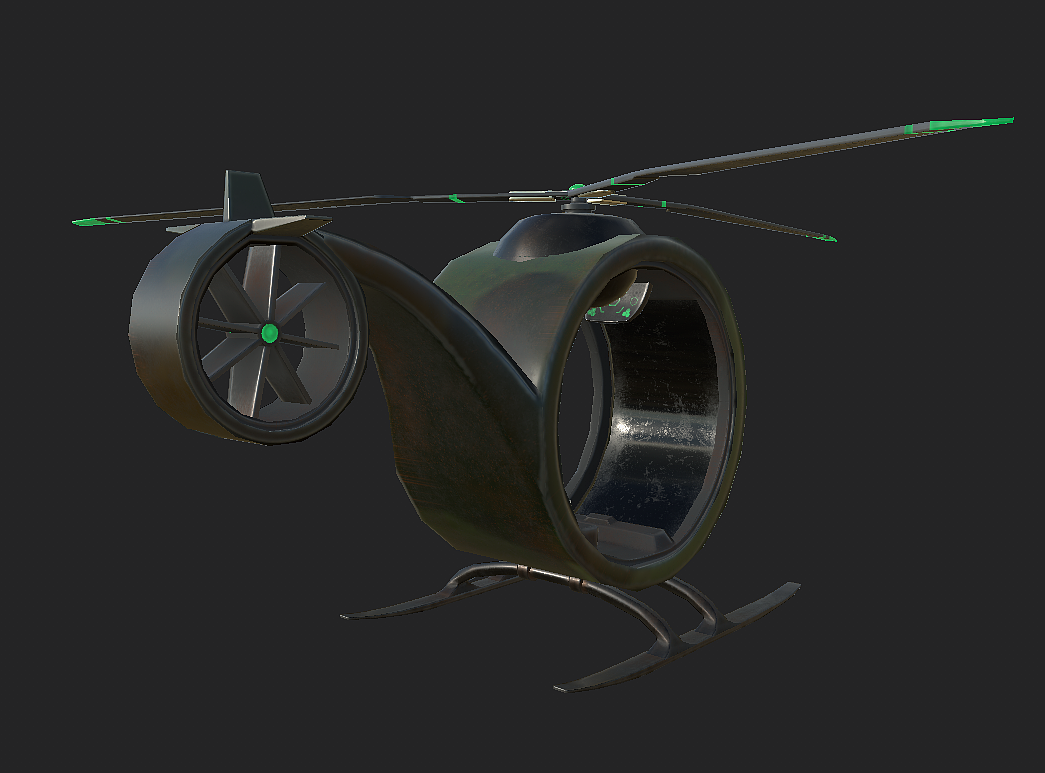 次时代废土风格概念直升机