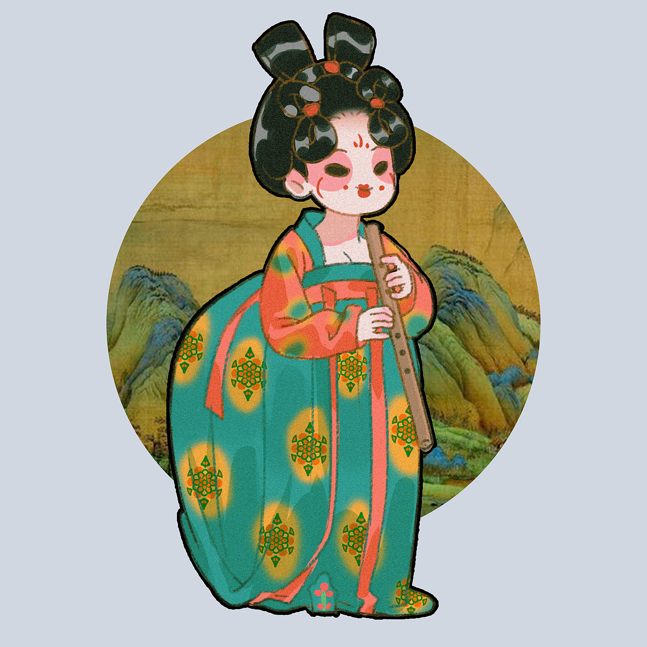 唐宫夜宴（图ZMjQyODAzNjU2） - 艺术插画 - 站酷设计师大人挺住原创素材 - 站酷ZCOOL