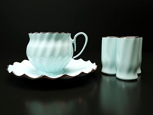 C4D瓷器咖啡杯