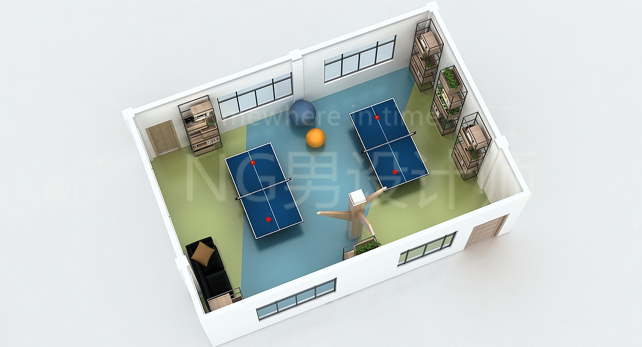 老干部娱乐活动室设计3D效果图（图ZMjgyNTg1MzYw） - 场景 - 站酷设计师3D设计师NG男原创素材 - 站酷ZCOOL