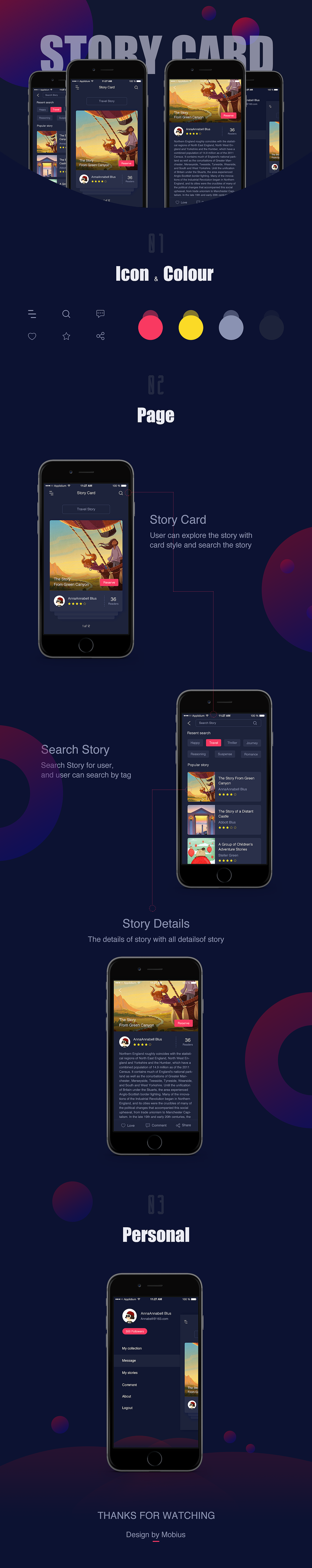 The Story Card APP 一个轻应用app（图ZOTA4NTA4MTI=） - APP界面 - 站酷设计师mobius7原创素材 - 站酷ZCOOL