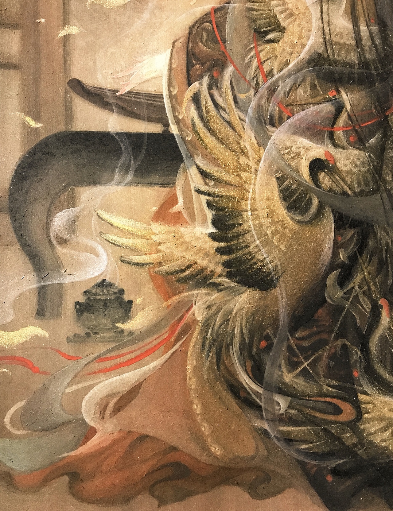 新国画｜《琴音》（一）手绘古风国风水墨工笔艺术插画（图ZMTY0MzM3MDky） - 艺术插画 - 站酷设计师何塞特Herset原创素材 - 站酷ZCOOL