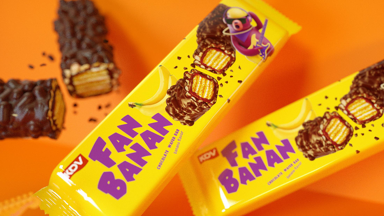 kdv巧克力棒食品包装设计