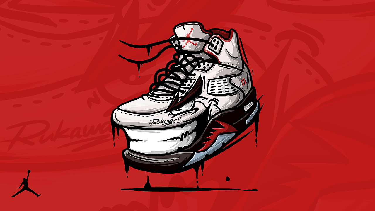 AJ1-5代球鞋拟人插画合集（图ZMjgxMTYyOTQ0） - 新锐潮流插画 - 站酷设计师一圈大胡子原创素材 - 站酷ZCOOL