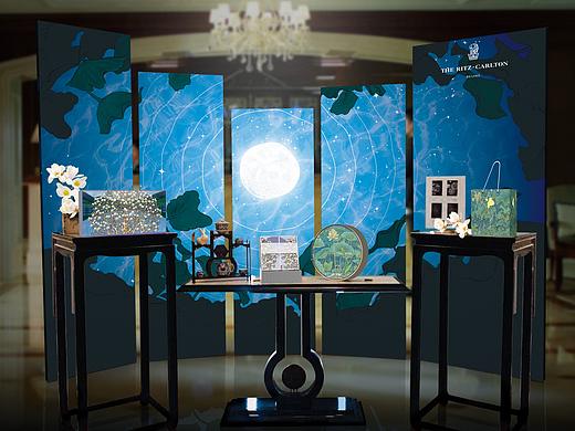 丽思卡尔顿月饼背景板