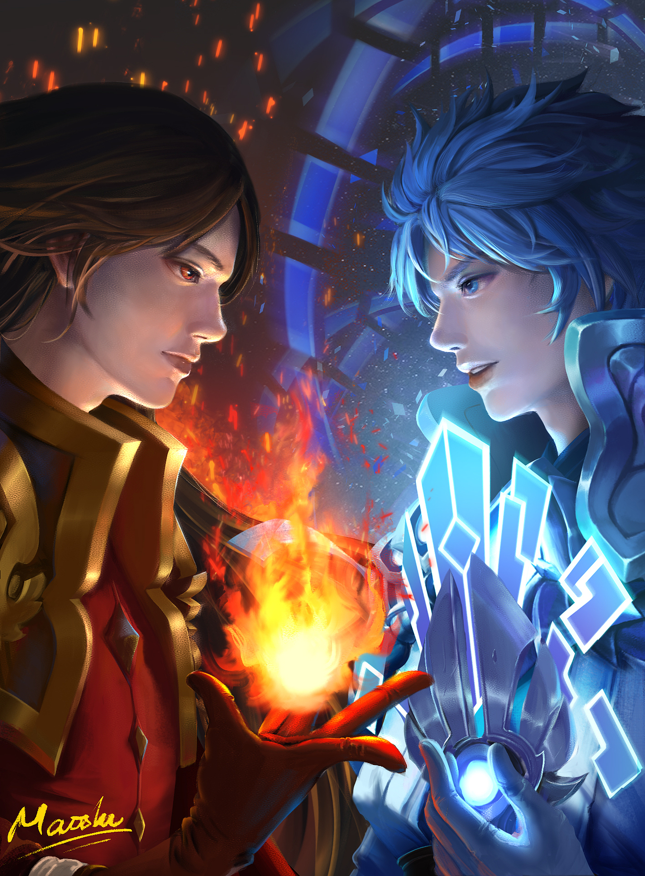 诸葛亮x周瑜(王者荣耀同人)_卯叔-站酷zcool