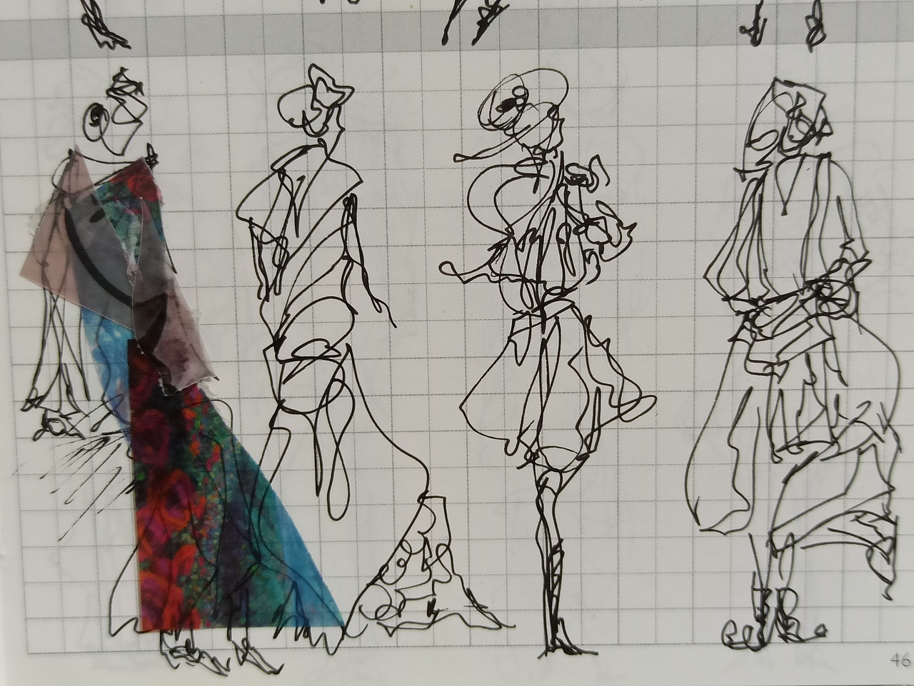 原创涂鸦拼贴时装画（图ZMjI4NTQyMzY4） - 新锐潮流插画 - 站酷设计师夏涂胡画原创素材 - 站酷ZCOOL