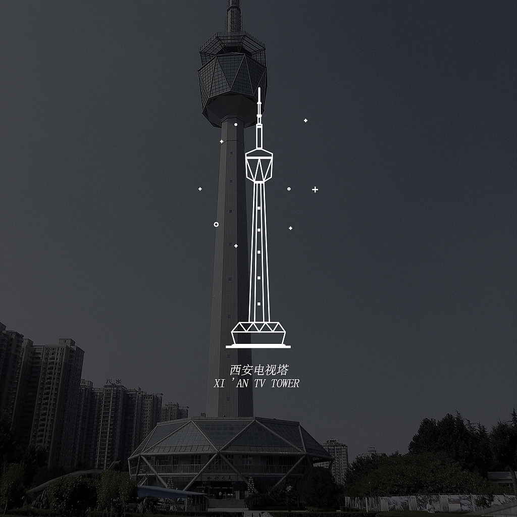 西安建筑原创ICON设计练习（图ZMTA5NDY0Nzky） - 图标 - 站酷设计师含光路100号原创素材 - 站酷ZCOOL