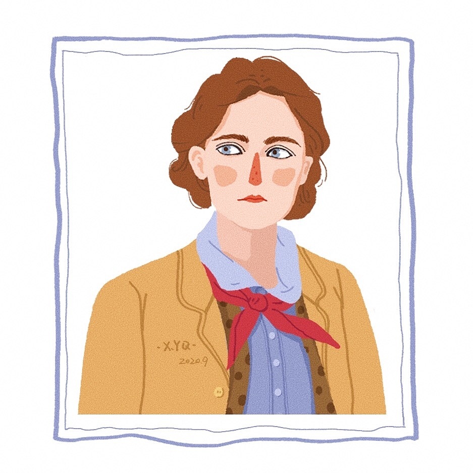 一张小妇人角色插画