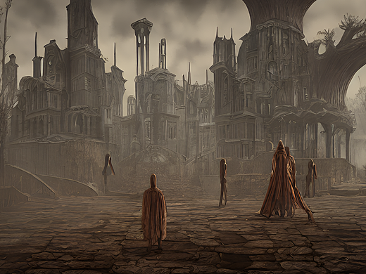 站酷梦笔#不死族,建筑,,超现实主义