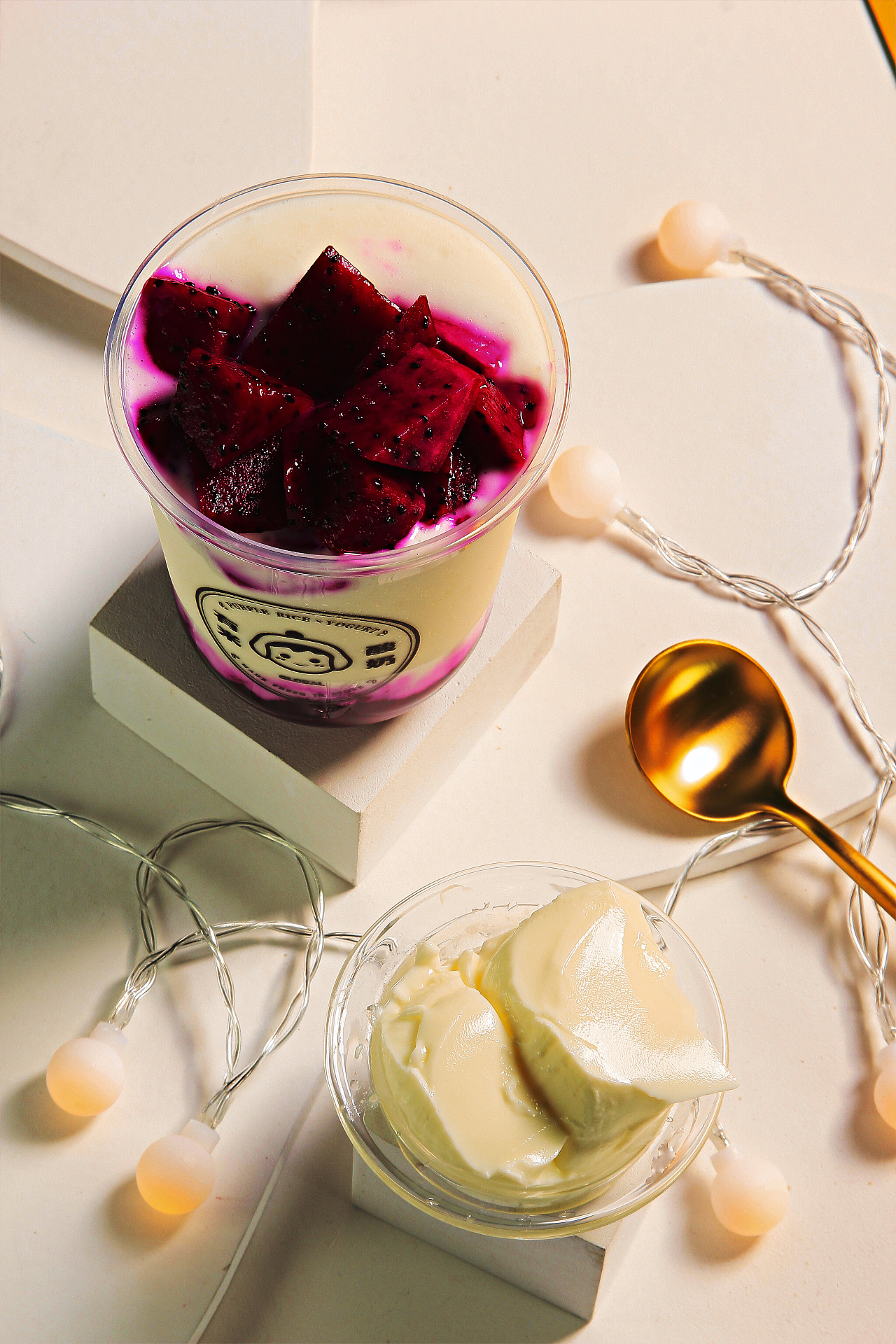 蓝色酸奶摄影,食品饮料拍摄,领邦食品摄影