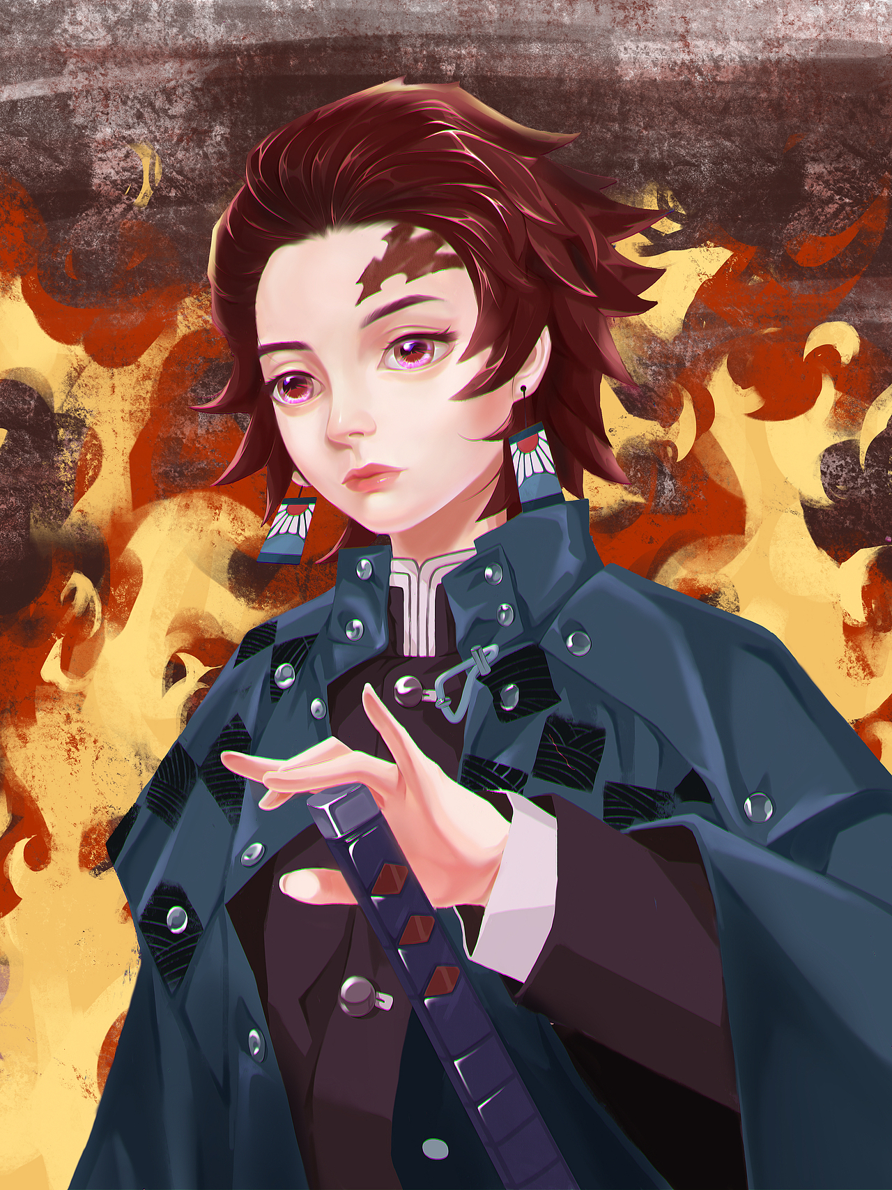 鬼灭之刃同人绘画——炭治郎