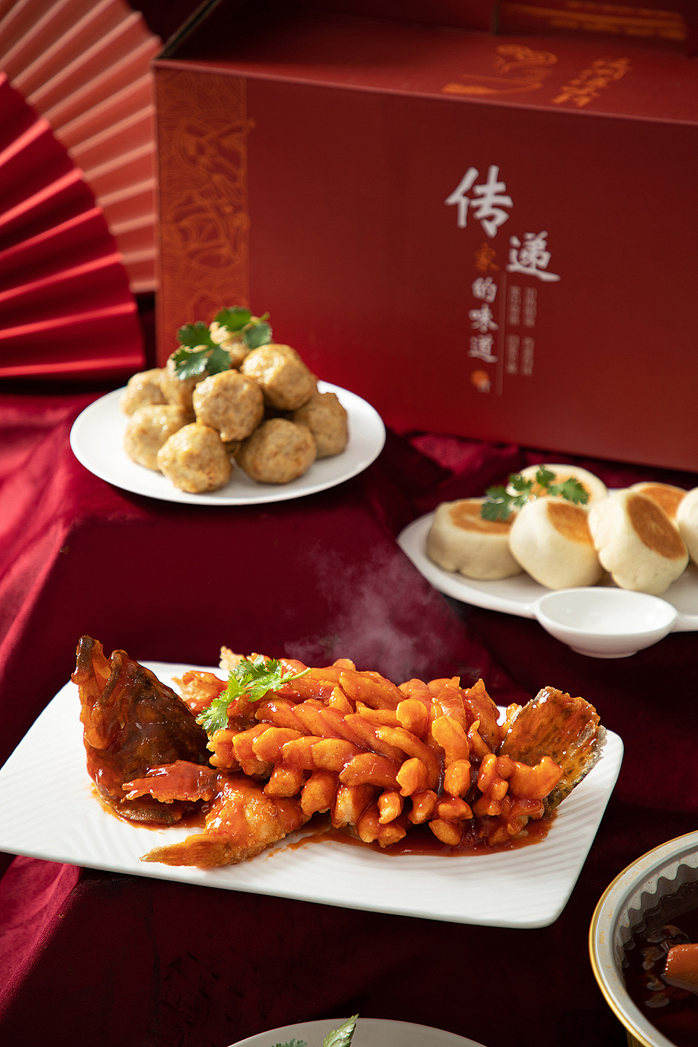 滋味轩 | 中国红,新年美食礼盒拍摄,中式菜品摄影|摄影|美食摄影|唯艺
