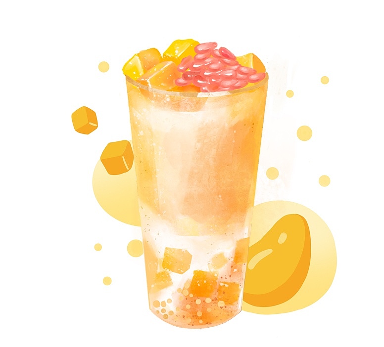 奶茶插画