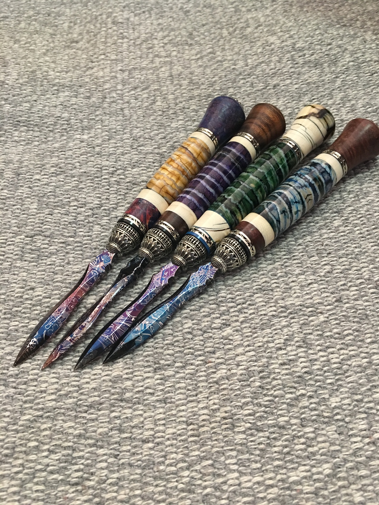 人脸纹大马士革茶刀