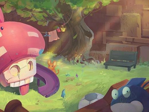 午后荒废游乐场