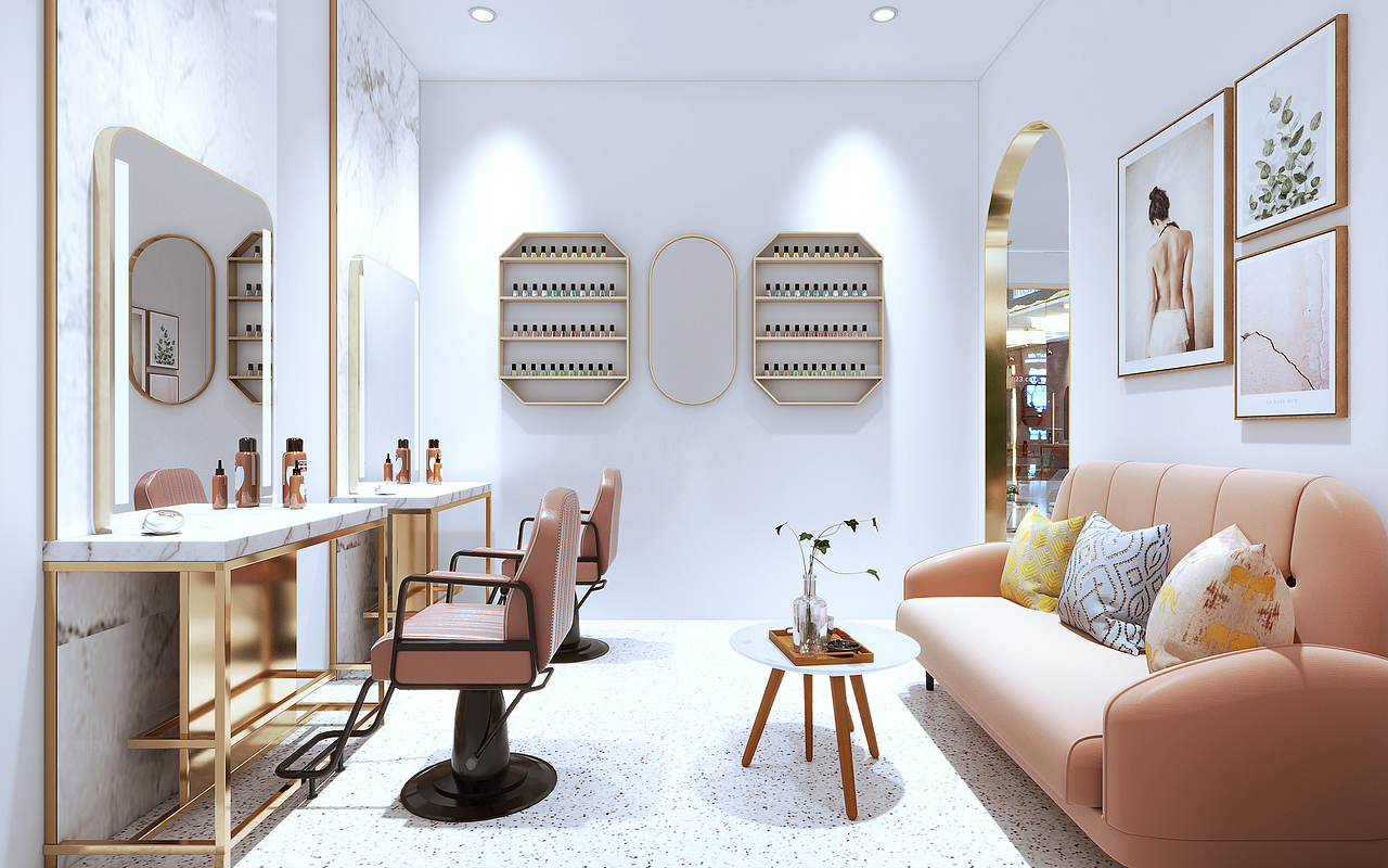 设计师通过造型墙来实现公共与私密的场景切换,色调风格延续整体空间