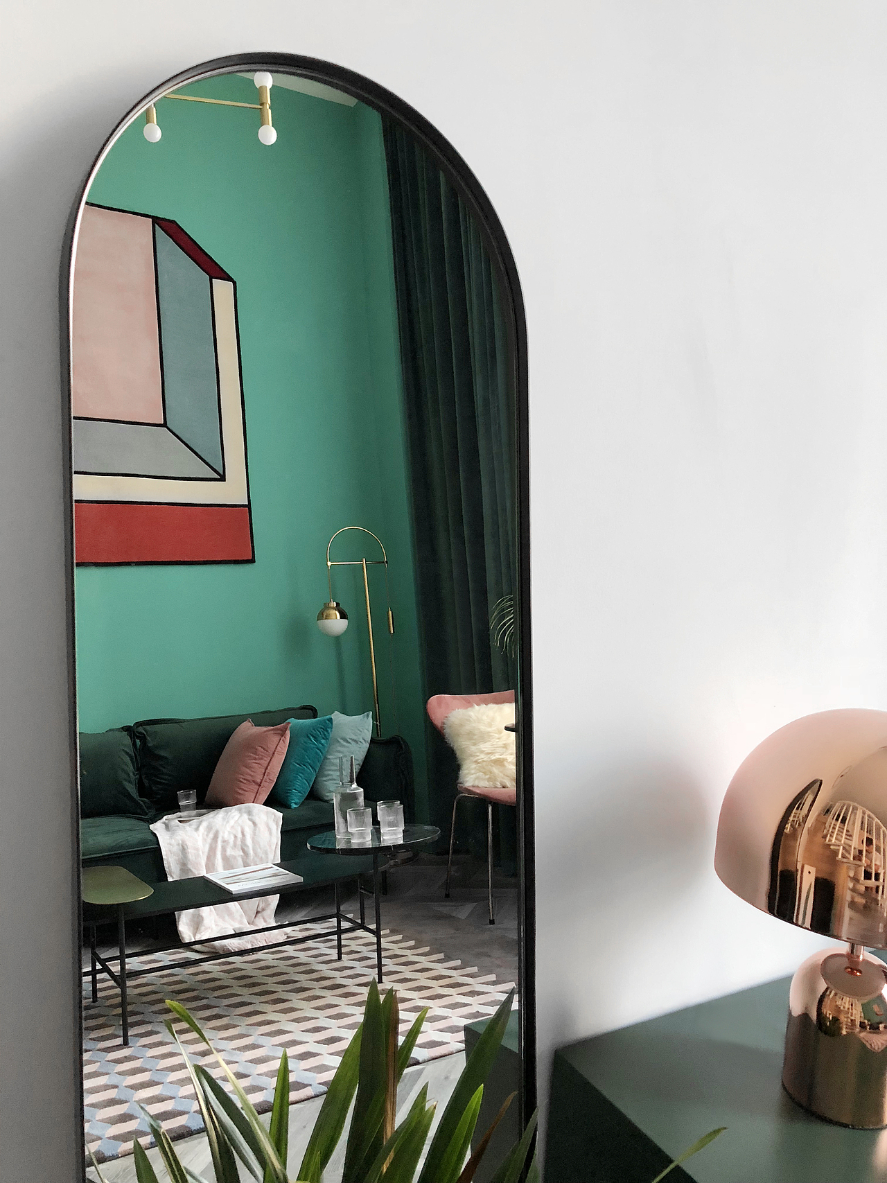 时髦墨绿+脏粉,尽显高级感