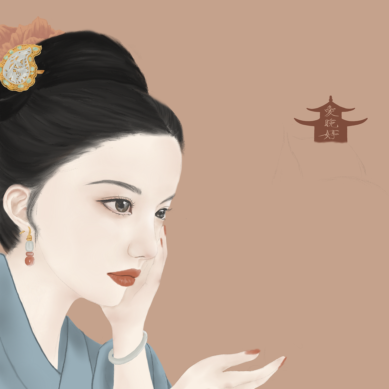 古风插画（图ZMjY4OTExMDg4） - 艺术插画 - 站酷设计师插画爱晚婷原创素材 - 站酷ZCOOL
