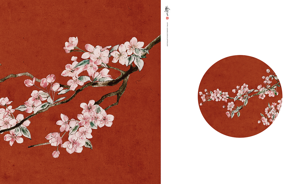 梨花/ 海棠 手绘练习插画——2020/DESIGN