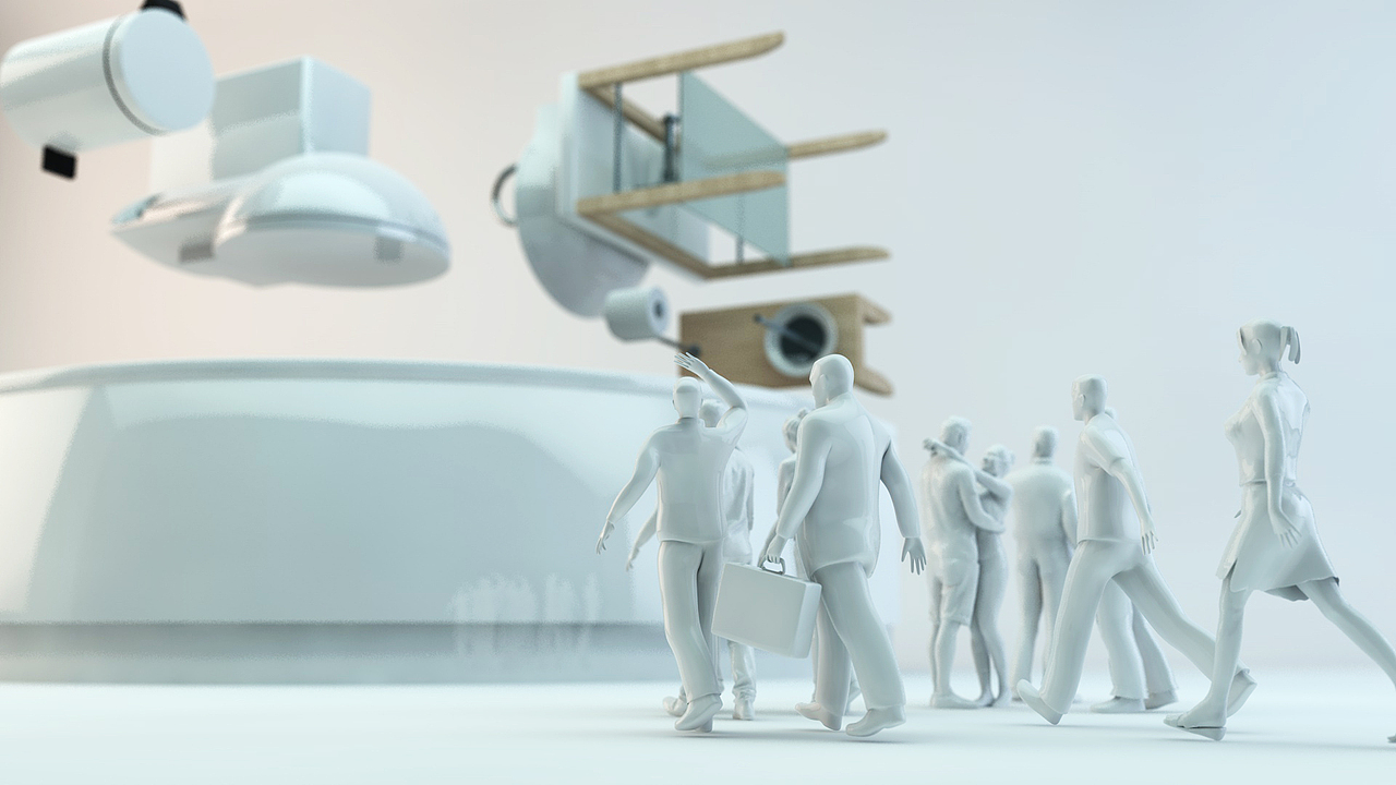 C4D 厕所 toilet 人物