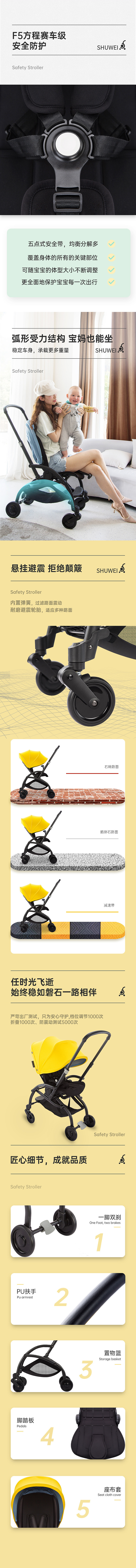 两款婴儿推车详情页