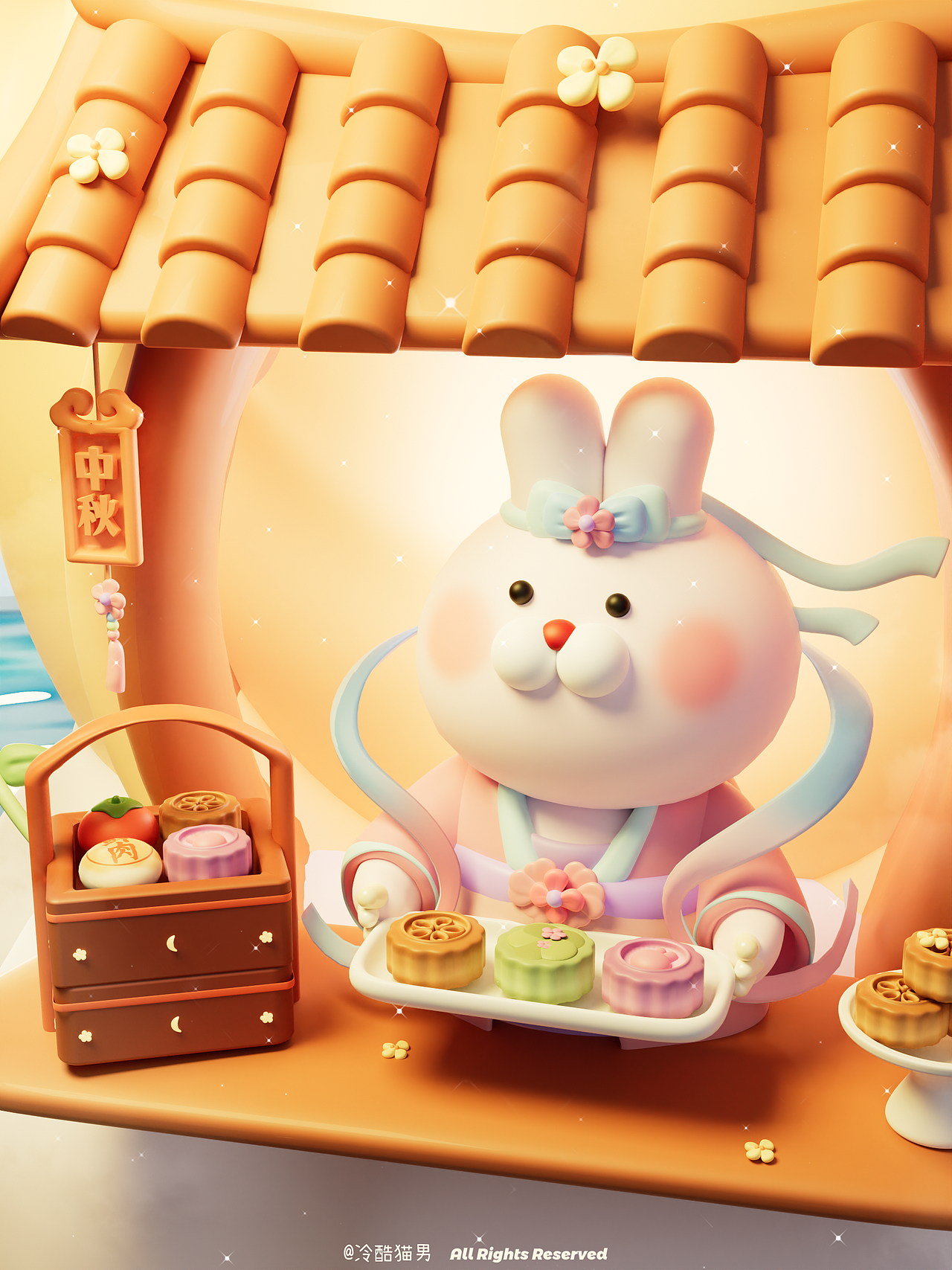 Flying Moon 🌓🌔🌕🐇🌙✨🥮（图ZMzUyNTEwNjQ0） - 场景 - 站酷设计师宇宙狒狒原创素材 - 站酷ZCOOL