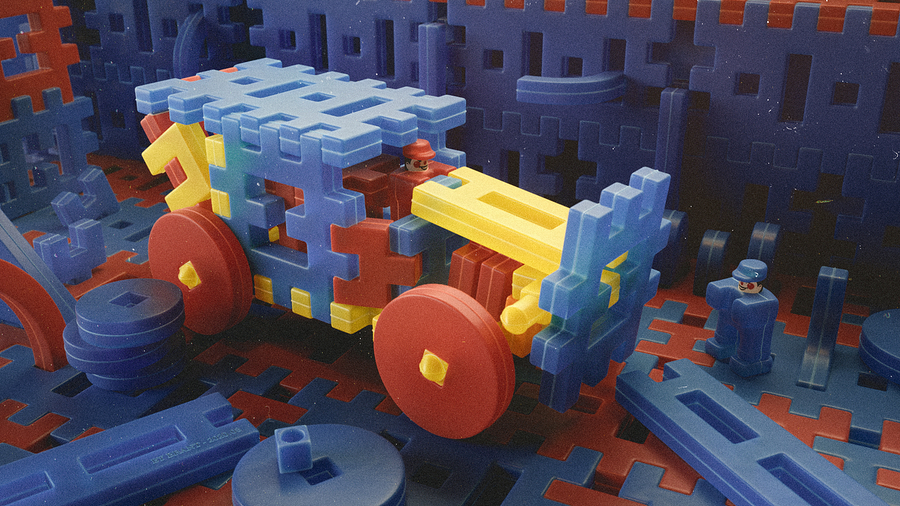 大塑料积木 · 一款小时候的玩具