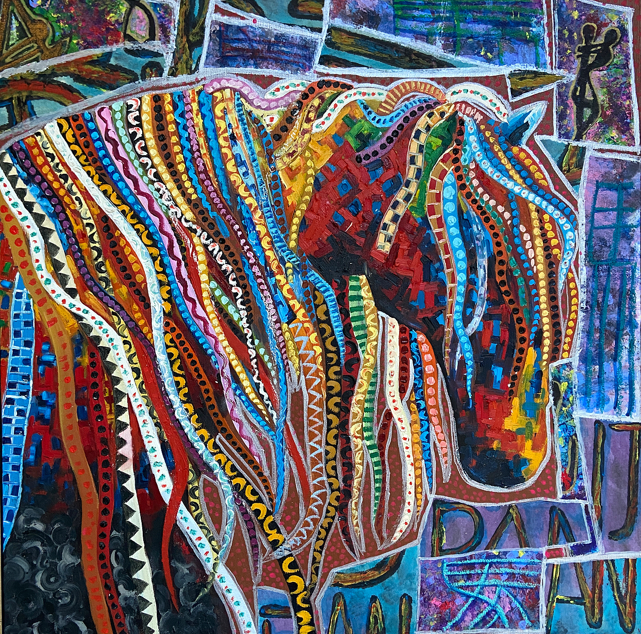 刘勇良抽象装饰绘画作品马到成功系列之二