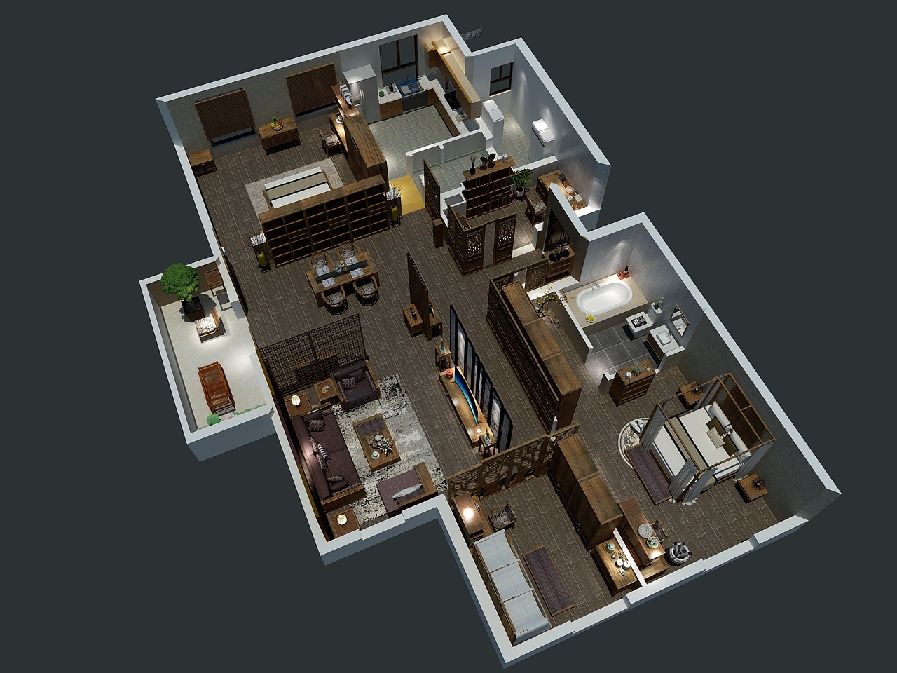 1家1设计团队--中式混合东南亚风格