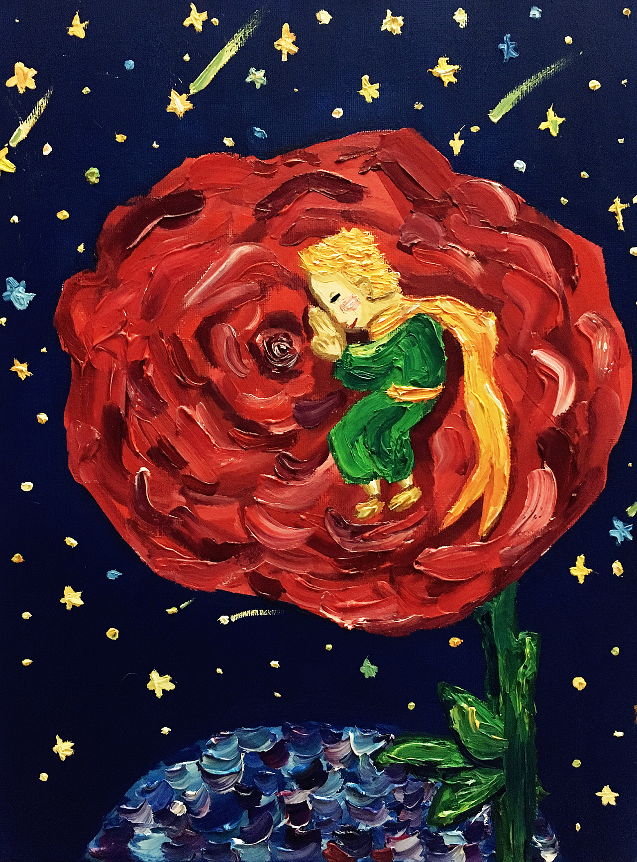 小王子和玫瑰|插画|创作习作|糖水煮画 - 原创作品 - 站酷 (ZCOOL)