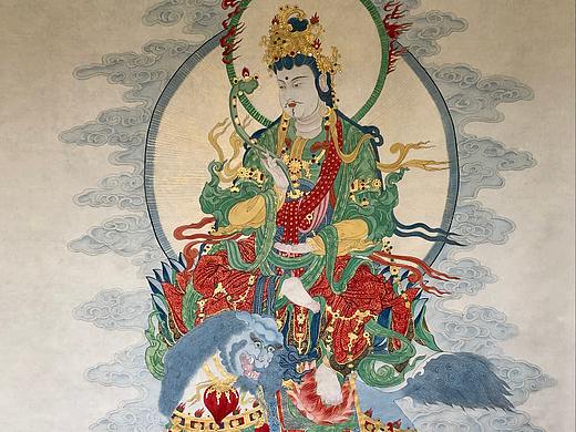 临摹敦煌榆林窟文殊菩萨