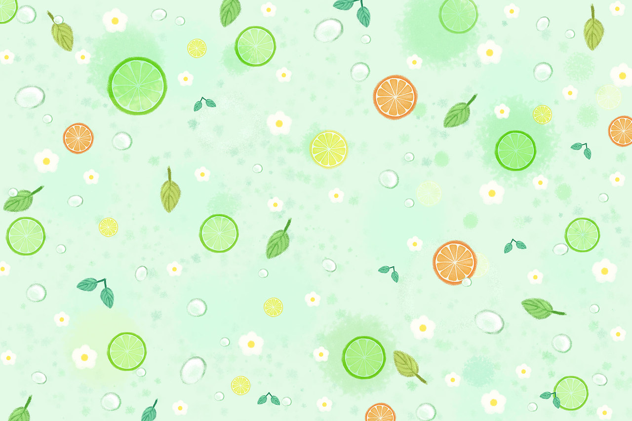小清新柠檬汽水插画背景（图ZMTIyMjc0Njgw） - 商业插画 - 站酷设计师武藏暴躁中原创素材 - 站酷ZCOOL
