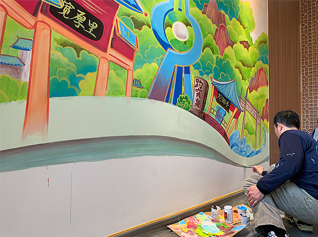 一幅壁画的诞生,济南宽厚里墙绘