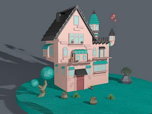 C4D练习（个人主页-ZMzA4ODYwMzI=） - 建筑/空间 - 站酷设计师马晓宁原创素材 - 站酷ZCOOL