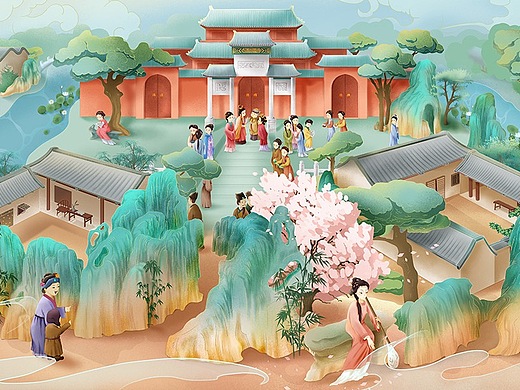 红楼梦-大观园景