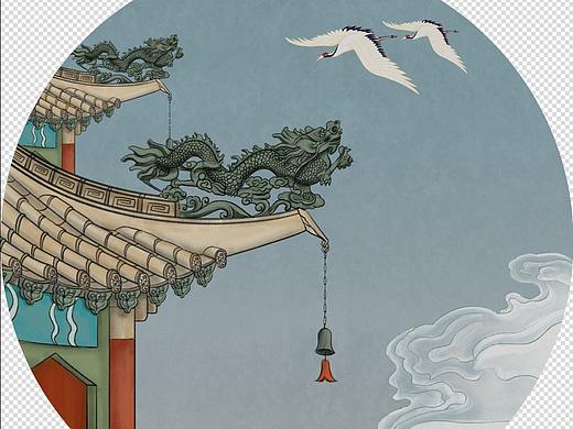 中式古风风景城墙类插画（个人主页-ZNDcyNTc1MTI=） - 商业插画 - 站酷设计师cc张肥仔原创素材 - 站酷ZCOOL