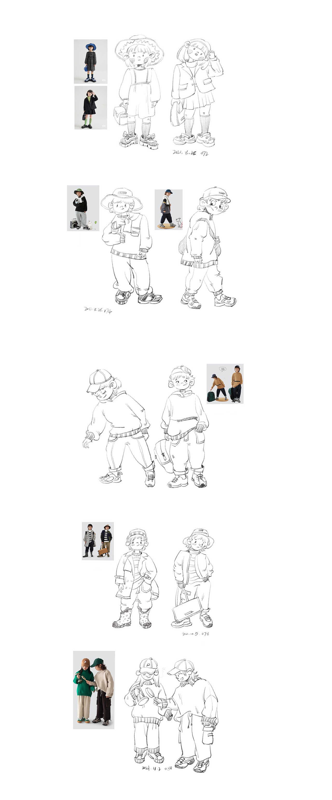 儿童照片转插画速写练习