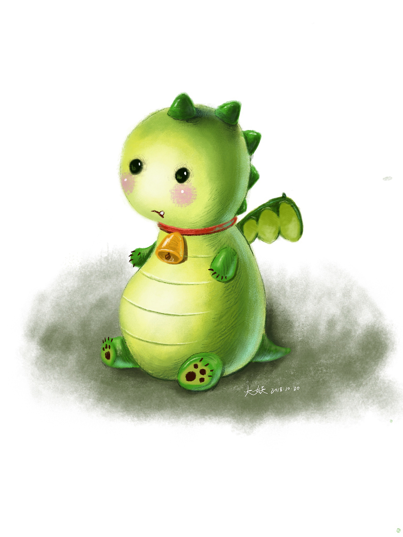 小恐龙procreate插画练习临摹