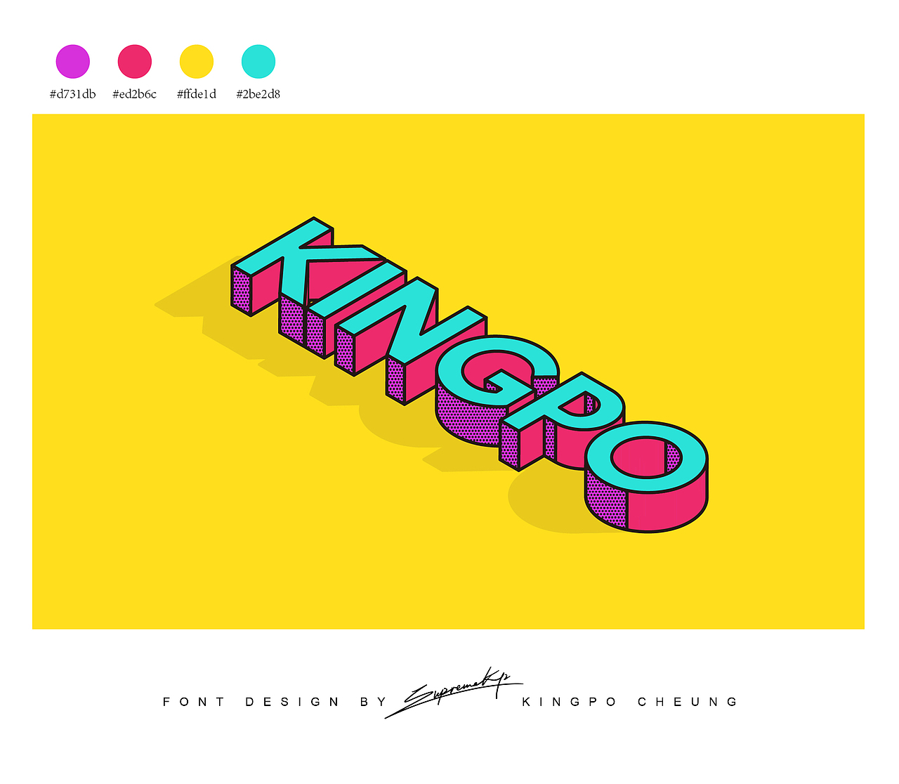 字体设计丨AI字体立体字练习（图ZMTE4NTgzNzYw） - 字体/字形 - 站酷设计师SupremeKp原创素材 - 站酷ZCOOL