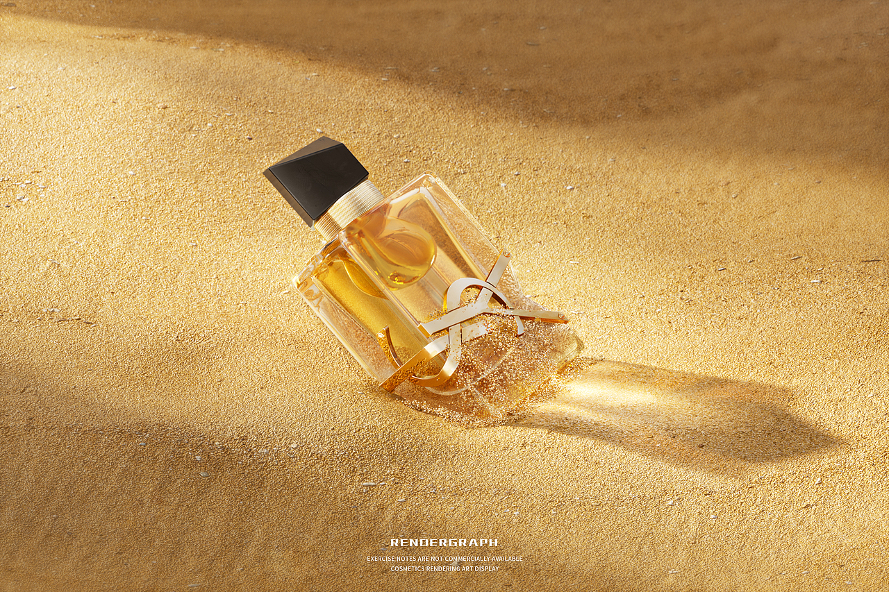 产品场景渲染 —【YSL自由之水】_Rxu_双木-站酷ZCOOL